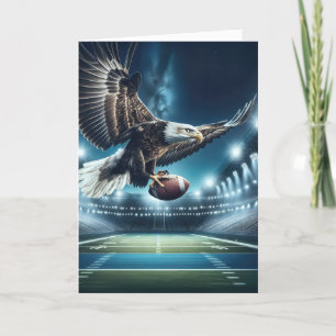 Birthday Bald Adler mit Fußball Karte