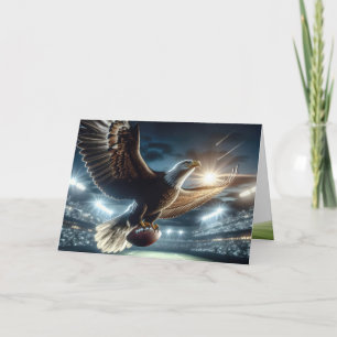 Birthday Bald Adler mit Fußball Karte
