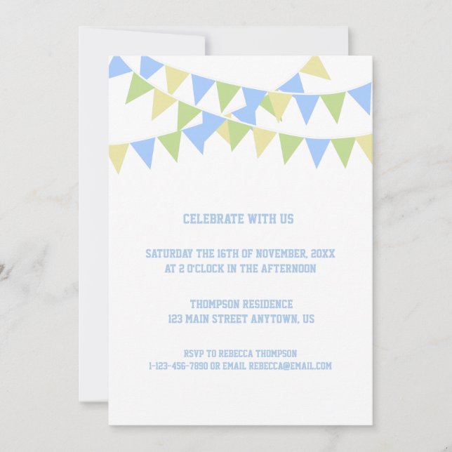 Birthday Balloon Einladung (Vorderseite)