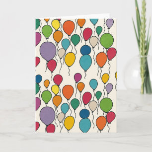 Birthday Balloon Watercolor Blank Grußkarte Karte