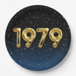 Birthday Balloons 1979 in Stars Pappteller