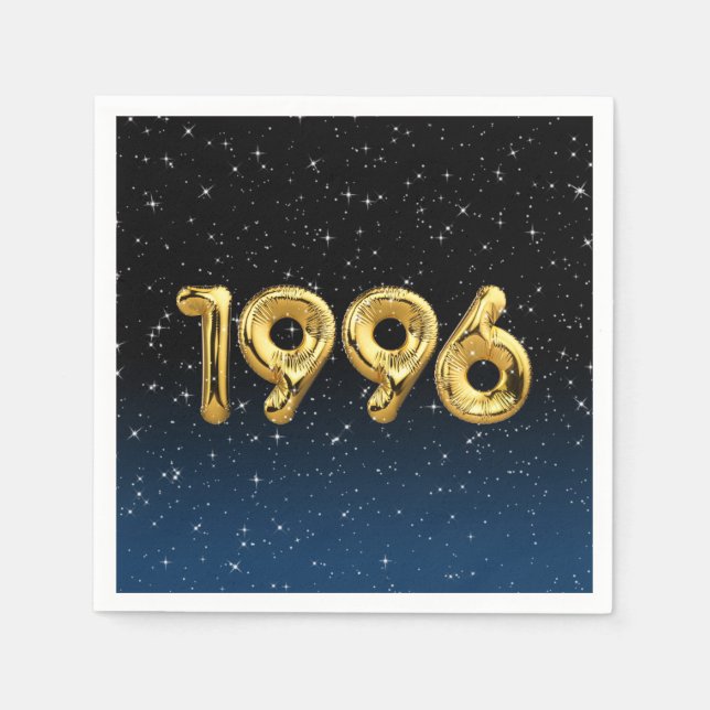 Birthday Balloons 1996 in Stars Serviette (Vorderseite)
