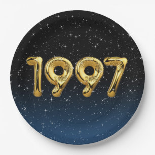 Birthday Balloons 1997 in Stars Pappteller