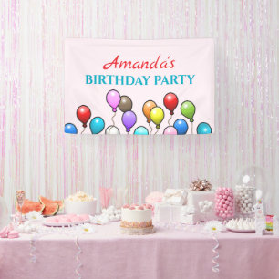 Birthday Balloons Banner