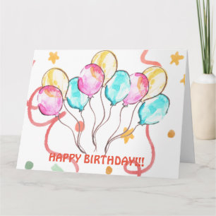 BIRTHDAY BALLOONS CARD KARTE