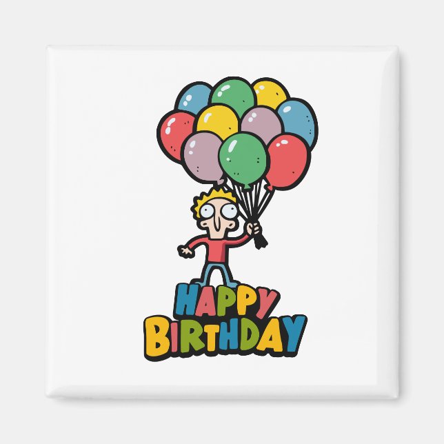 Birthday Balloons Magnet (Vorne)