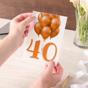 Birthday Balloons Orange Party Overlay