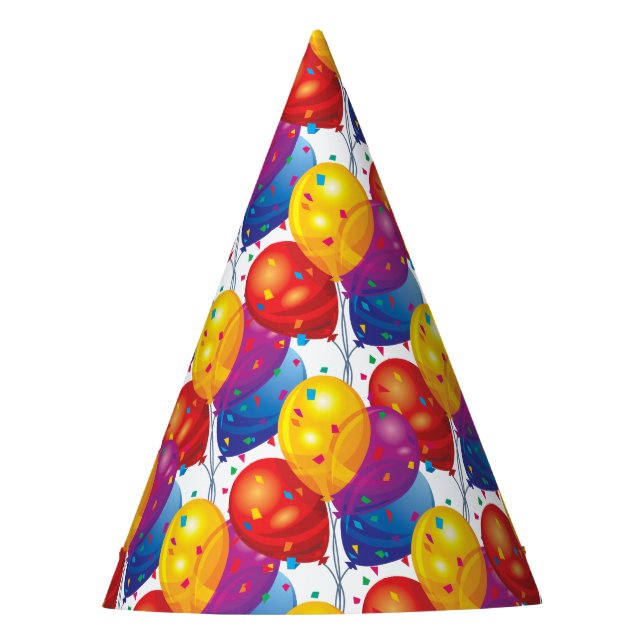 Birthday Balloons Paper Partyhütchen (Vorderseite)