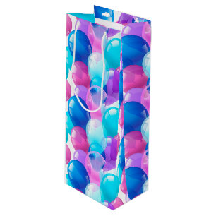 Birthday Balloons Papier Geschenktasche Geschenktüte Für Weinflaschen