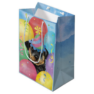 Birthday Balloons Rottweiler Mittlere Geschenktasc Geschenktüte