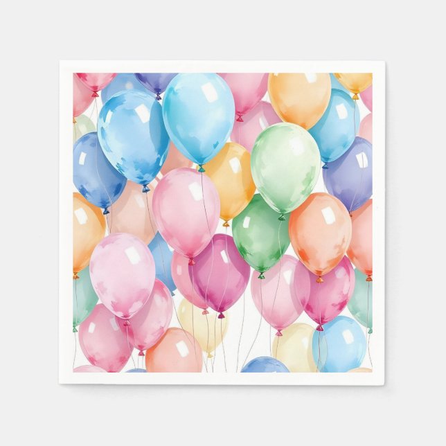 Birthday Balloons Serviette (Vorderseite)