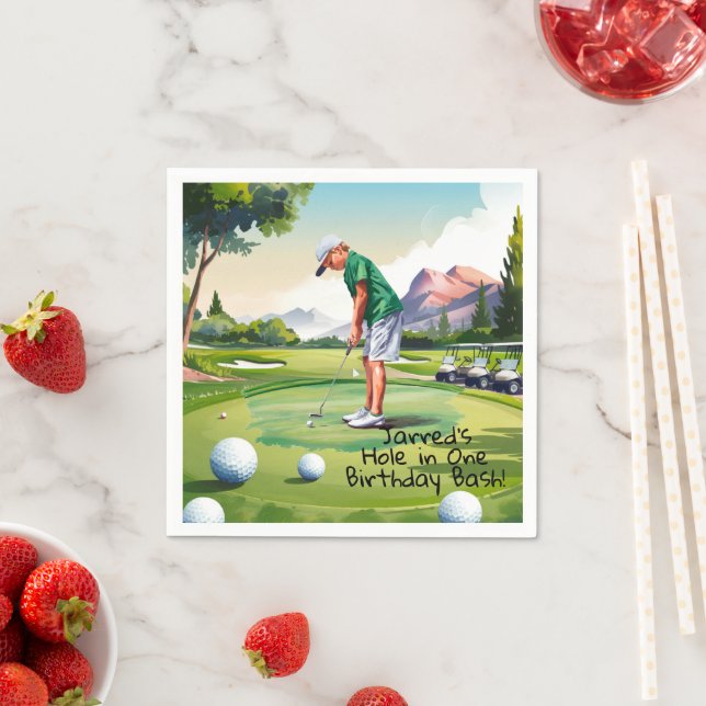 Birthday Bash auf dem Grünen Serviette (Beispiel)