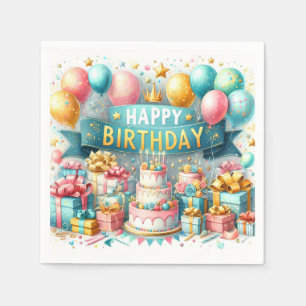 Birthday Bash Bliss Serviette