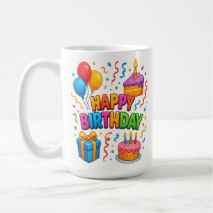 Birthday Bash: Confetti Celebration Tasse