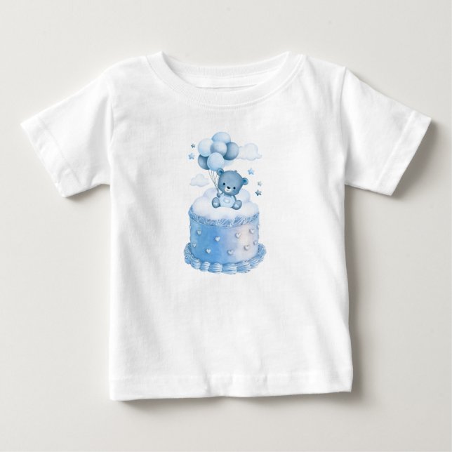 Birthday Bear Bash: Ballon Celebration Baby T-shirt (Vorderseite)