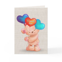 Birthday Bear und Balloons für Tante