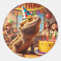 Birthday Beardie Sticker