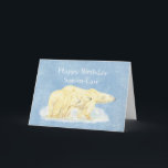 Birthday Beary Special Birthday Polar Bears Karte<br><div class="desc">Customize Beary Special Birthday Polar Bears for Son in Law</div>