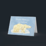 Birthday Beary Special Birthday Polar Bears Karte<br><div class="desc">Customize Beary Special Birthday Polar Bears for Son in Law</div>