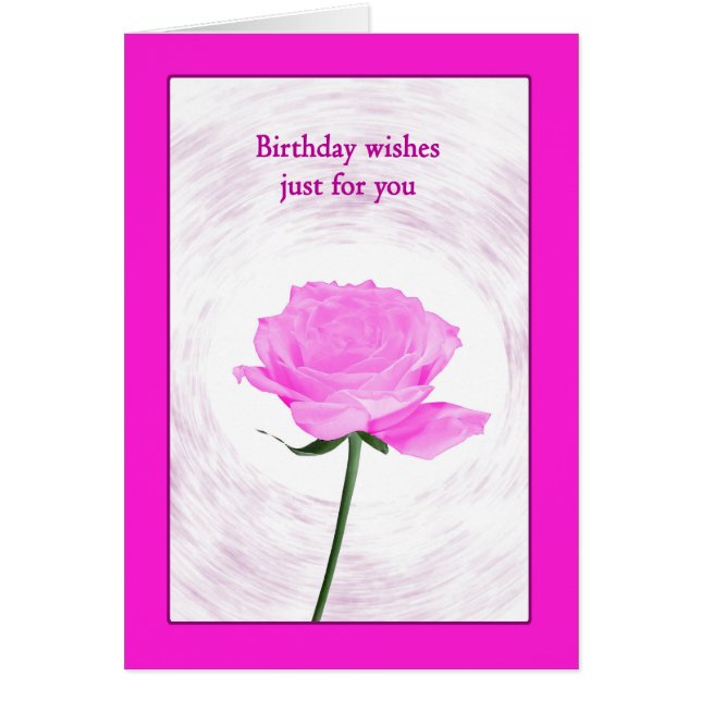 Birthday Beautiful Pink Rose (Vorne)