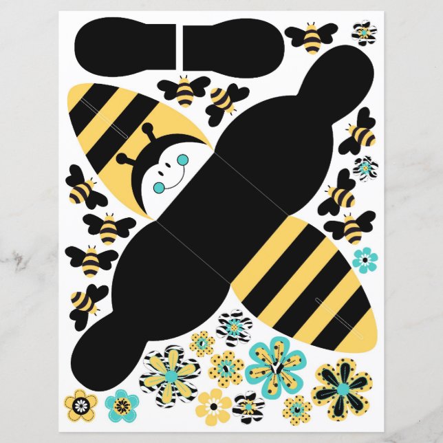 Birthday Bee Favor Box B (Vorderseite)