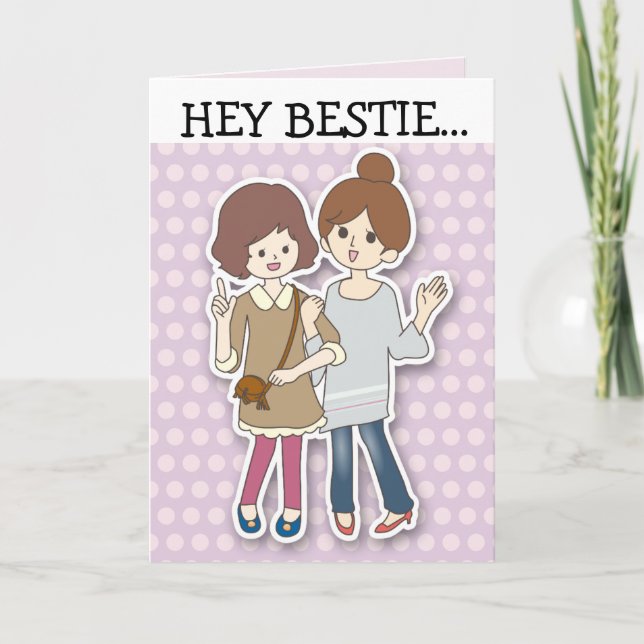 BIRTHDAY BEST FRIEND (BESTE FREUNDIN) Grußkarten Karte (Vorderseite)