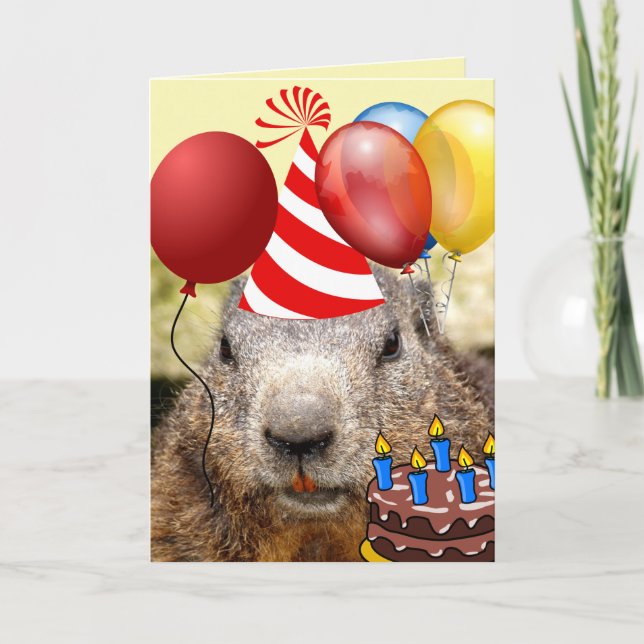 BIRTHDAY BIAVER FUNNY BIRTHDAY GREETING GROSSE KAR KARTE (Vorderseite)