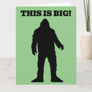 BIRTHDAY BIGFOOT FUNNY BIG Greeting Card Karte