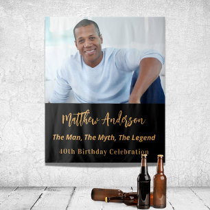 Birthday Black Gold Foto Mythos Legende Wandteppich