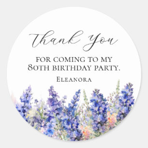 Birthday Blue July Birth Blume Custom Flat Runder Aufkleber