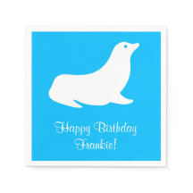 Birthday Blue Sea Lion 4Frankie (Name)