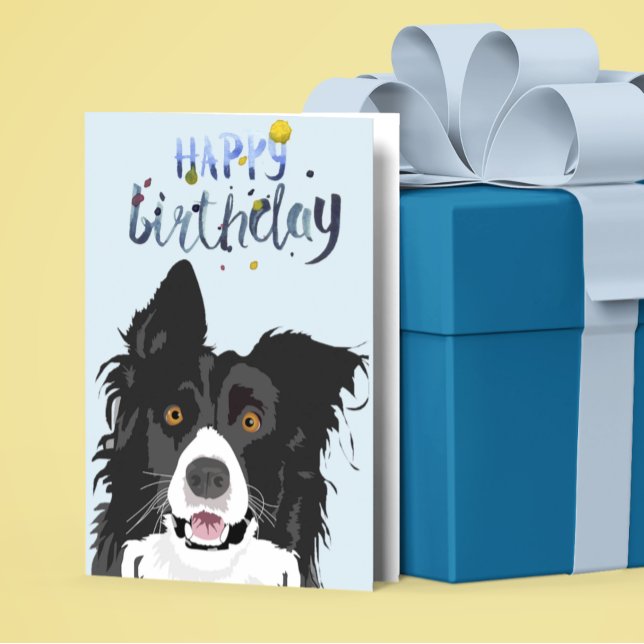 Birthday Border Collie Hund Tier Karte (Von Creator hochgeladen)