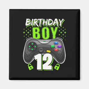 Birthday Boy 12 Video Game Controller Gamer 12. B Magnet