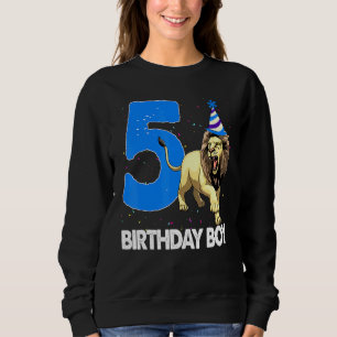 Birthday Boy 5 Roaring Lion T-Shirts Wild Animal