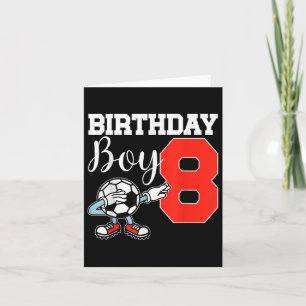 Birthday Boy 8 Soccer Dab Funny Eight Soccer Dabbi Karte
