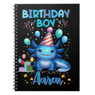 Birthday Boy Axolotl Vibes Niedliches Party Design Notizblock