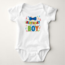 Birthday Boy Baby Party Shirt Bow Krawatte und Kon