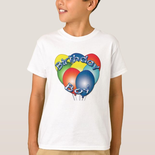 Birthday Boy Balloons T - Shirt (Vorderseite)