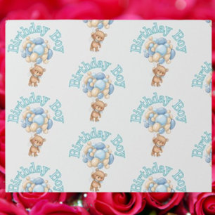 Birthday Boy Bear Idea Geschenkpapier
