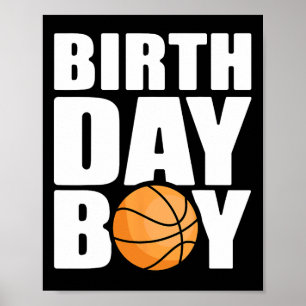 Birthday Boy Bysketbyll Theme Party Future Byskett Poster