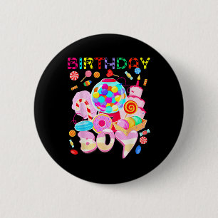Birthday Boy Candy Land Candy Crew Sweet Birthday Button