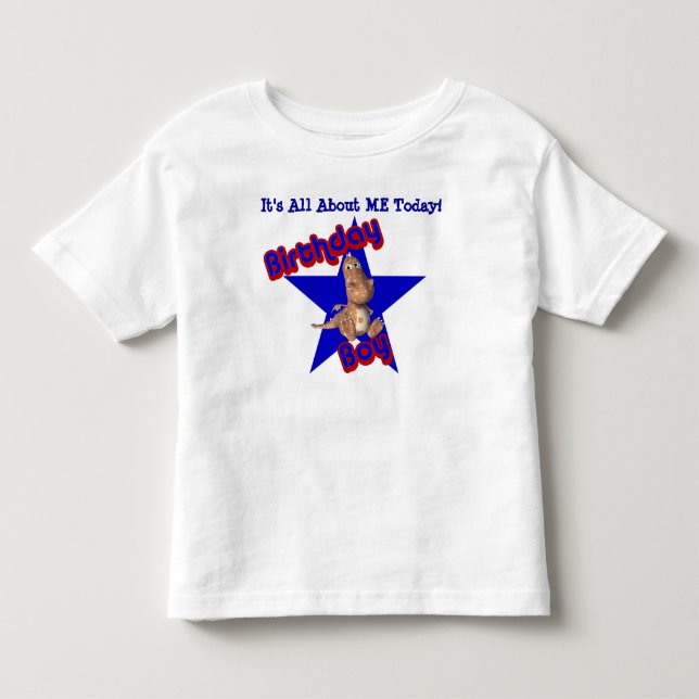 Birthday Boy Dinosaurier Alles über mich Kinder Kleinkind T-shirt (Vorderseite)