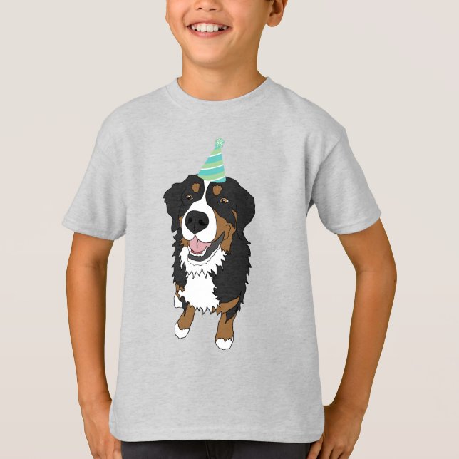 Birthday Boy/Girl Bernese Mountain Dog T-Shirt (Vorderseite)