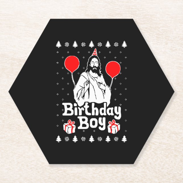 Birthday Boy Jesus Christmas Untersetzer (Vorderseite)