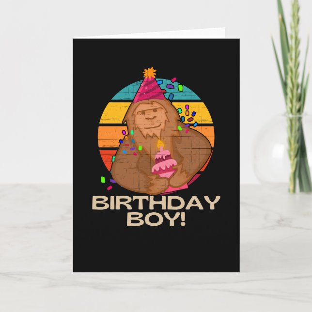 Birthday Boy Little Bigfoot Karte (Vorderseite)