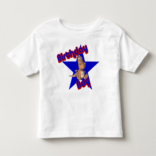 Birthday Boy Niedlich Dinosaur T - Shirt (Vorderseite)