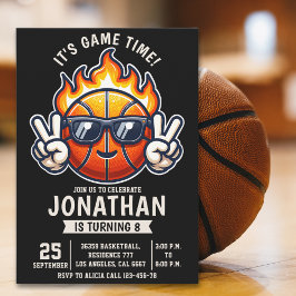 Birthday Boy party with a basketball Ball theme Einladung