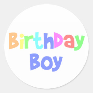 Birthday Boy Runder Aufkleber
