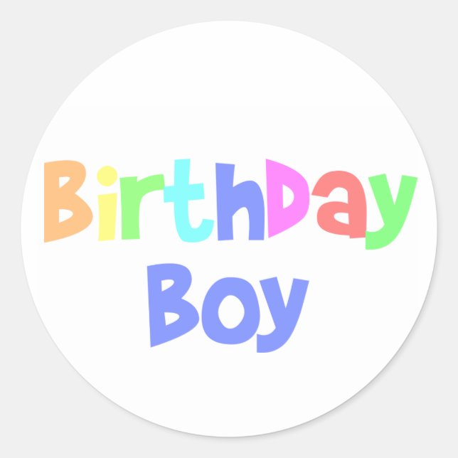 Birthday Boy Runder Aufkleber (Vorderseite)