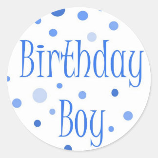 Birthday Boy Runder Aufkleber
